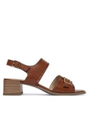 Caprice Sandały 9-28204-46 Brązowy. Brązowe sandały Caprice, bez wzorów, ze skóry, bez obcasa, na słupku, bez zapięcia. Za 233.99 zł.