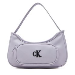 Torebka Calvin Klein Jeans. Fioletowe torebki klasyczne Calvin Klein Jeans, bez wzorów, z jeansu, klasyczne, bez dodatków. Za 159.99 zł.