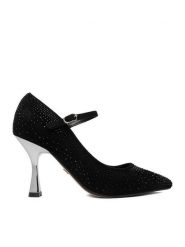 Nine West Szpilki CEO-LP90858-296 Czarny. Czarne szpilki Nine West, bez wzorów, z materiału, bez obcasa, na szpilce, bez zapięcia. Za 249.99 zł.