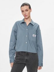 Calvin Klein Jeans Koszula J20J223241 Niebieski Oversize. Niebieskie koszule Calvin Klein Jeans, m, bez wzorów, z bawełny, bez kołnierzyka, bez ramiączek. Za 269.99 zł.