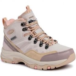 Buty trekkingowe damskie Skechers Trego WP Rocky Mountain. Brązowe buty trekkingowe Skechers, z materiału, bez zapięcia. Za 413.99 zł.