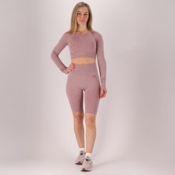Damski zestaw sportowy - Legginsy/Top - Różowy. Czerwone legginsy XTREME, bez wzorów, z dresówki, sportowe. Za 207.04 zł.