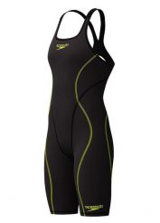 Strój startowy damski Speedo Fs Hyperspark Sld OB Kskn. Czarne kombinezony Speedo, l, bez wzorów, bez kołnierzyka, bez ramiączek. Za 429.00 zł.