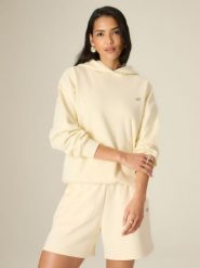 4F Bluza dresowa loose z kapturem damska - żółta S. Żółte bluzy z kapturem 4f, s, bez wzorów, z dresówki, z kapturem, trekkingowe. Za 159.99 zł.