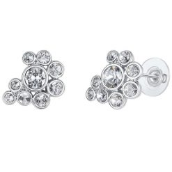 Lulu & Jane Stop metali Zdobienie kryształkami Swarovski® Kolczyki 1 ct Damski. Białe kolczyki Lulu & Jane, srebrne. Za 419.99 zł.