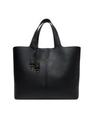 Elisabetta Franchi Torebka BS-57A-52E2 Czarny. Czarne shopper bag Elisabetta Franchi, bez wzorów, ze skóry, bez dodatków. Za 2,109.00 zł.