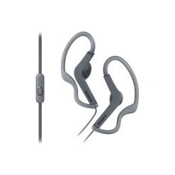 Sony MDRAS210APB Sportowe z mikrofonem Czarny Słuchawki. Czarne słuchawki douszne Sony. W wyprzedaży za 74.99 zł.
