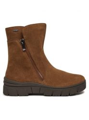 Caprice Botki 9-26437-41 Brązowy. Brązowe botki Caprice, bez wzorów, ze skóry, bez obcasa, na płaskiej podeszwie, bez zapięcia. Za 519.99 zł.