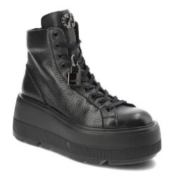 Czarne Sneakersy Carinii Damskie Buty Na Platformie. Czarne kozaki Carinii, bez wzorów, z jeansu, eleganckie, bez obcasa, na obcasie, bez zapięcia. Za 559.00 zł.