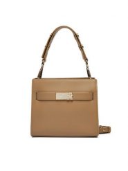Tommy Hilfiger Torebka AW0AW16896 Beżowy. Brązowe torebki klasyczne Tommy Hilfiger, bez wzorów, ze skóry, bez dodatków. Za 339.99 zł.