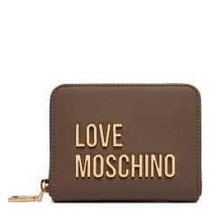 Portfel LOVE MOSCHINO. Brązowe portfele Love Moschino, bez wzorów. Za 399.99 zł.