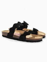 BACKSUN Klapki "Sechura" w kolorze czarnym rozmiar: 39. Czarne klapki Backsun, bez wzorów, klasyczne, z otwartym noskiem, bez obcasa, bez zapięcia. Za 135.45 zł.