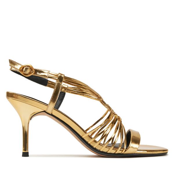 Sandały GINO ROSSI. Żółte sandały Gino Rossi, bez wzorów, bez obcasa, na szpilce, bez zapięcia. Za 379.99 zł.