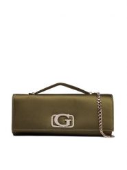 Guess Torebka Zalina Mini HWSG93 50720 Zielony. Zielone kopertówki Guess, z aplikacjami, z materiału, wizytowe, bez dodatków. Za 579.99 zł.