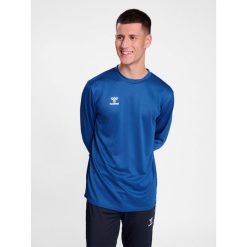 Bluza sportowa hmlESSENTIAL SWEATSHIRT. Niebieskie bluzy bez kaptura Hummel, s, bez wzorów, bez kaptura, na fitness i siłownię. Za 100.00 zł.