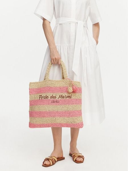 Liu Jo Torebka VA6197 A0006 Różowy. Czerwone shopper bag Liu Jo, bez wzorów, bez dodatków. Za 389.99 zł.