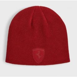 Czapka Zimowa Puma Ferrari Style Beanie. Czerwone czapki zimowe Puma, bez wzorów, z dzianiny, eleganckie. Za 101.20 zł.