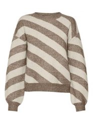 Vero Moda Sweter w kolorze jasnobrązowo-beżowym rozmiar: S. Brązowe swetry Vero Moda, s, bez wzorów, ze splotem, bez ramiączek. Za 127.65 zł.