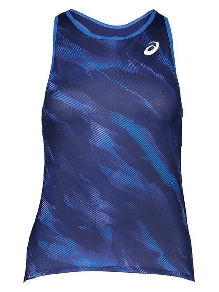Asics Top sportowy w kolorze granatowym rozmiar: S. Niebieskie topy sportowe ASICS, s, bez wzorów, z materiału, outdoorowe. Za 61.60 zł.