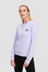 KARL LAGERFELD Lawendowa damska bluza Ikonik 2.0. Fioletowe bluzy KARL LAGERFELD, s, bez wzorów, z bawełny, bez kaptura. W wyprzedaży za 639.99 zł.