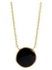 OR Carats Złoty naszyjnik z onyksem - dł. 40 cm rozmiar: onesize. Czarne naszyjniki OR Carats, z materiału, z onyksem, złote. Za 978.99 zł.