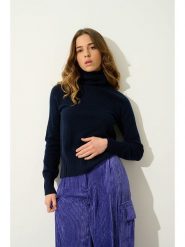 AUTHENTIC CASHMERE Kaszmirowy golf "Cassy" w kolorze granatowym rozmiar: M. Niebieskie swetry AUTHENTIC CASHMERE, m, bez wzorów, z kaszmiru, bez ramiączek. Za 322.90 zł.