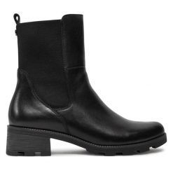 Botki Caprice. Czarne botki Caprice, bez wzorów, bez obcasa, na płaskiej podeszwie, bez zapięcia. Za 249.99 zł.