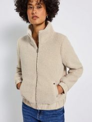 Street One Damska kurtka pluszowa Kobiety Sztuczne włókno beżowy jednolity, 42. Brązowe kurtki Street One, bez wzorów, z włókna, street, bez kaptura. Za 479.95 zł.