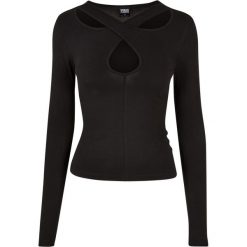 Bluzka Z Długim Rękawem Z Wycięciem Pod Szyją Dla Pań I Panów. Czarne bluzki Urban Classics, xl, bez wzorów, sportowe, bez kołnierzyka, bez ramiączek. Za 88.99 zł.