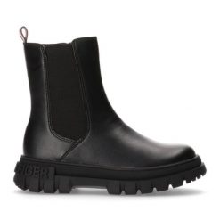 Botki Tommy Hilfiger Bootie Black T3A5-33058-1355999-999 czarne. Czarne botki bez wzorów, bez obcasa, bez zapięcia. Za 711.34 zł.