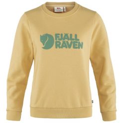 Bluza bawełniana damska Fjallraven Logo Sweater. Żółte bluzy Fjällräven, na zimę, l, bez wzorów, z bawełny, bez kaptura. W wyprzedaży za 448.60 zł.