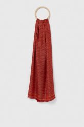 Calvin Klein chusta damska kolor pomarańczowy wzorzysta. Brązowe chusty Calvin Klein, bez wzorów, z materiału. Za 269.99 zł.