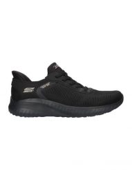 Buty do chodzenia damskie Skechers Bob Squad. Czarne buty trekkingowe Skechers, bez wzorów, z gumy, bez zapięcia, trekkingowe. Za 442.00 zł.
