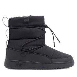 Śniegowce Puma. Czarne śniegowce Puma, bez wzorów, bez zapięcia. Za 399.99 zł.
