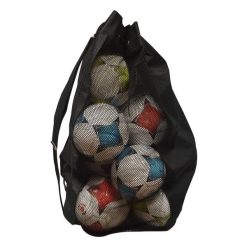 Torba na 12 do 15 piłek Sporti. Czarne torby sportowe SPORTIFRANCE, bez wzorów, z nylonu, na ramię. Za 121.50 zł.
