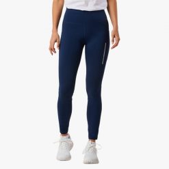 Długie legginsy treningowe damskie Swedemount Core Pocket Tights szybkoschnące. Niebieskie bielizna termoaktywna damska SWEDEMOUNT, bez wzorów, z tkaniny, długie. W wyprzedaży za 125.00 zł.