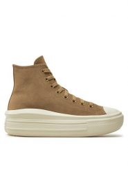 Converse Trampki Chuck Taylor All Star Move Platform A11145C Brązowy. Brązowe trampki Converse, bez wzorów, ze skóry, retro, bez zapięcia. Za 289.99 zł.