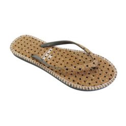 Espadryle Kobieta Brasileras Palec Szary antypoślizgowymi gumowymi podeszwami. Szare espadryle Brasileras, bez wzorów, z gumy, sportowe, bez obcasa. Za 62.99 zł.