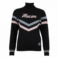 Damski sweter z golfem Peak Mountain Acioto. Czarne swetry Peak Mountain, na zimę, m, bez wzorów, z nylonu, eleganckie, bez ramiączek. Za 197.50 zł.