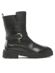 Aigner Botki Ava 15G 1222090 Czarny. Czarne botki Aigner, bez wzorów, ze skóry, bez obcasa, na płaskiej podeszwie, bez zapięcia. Za 1,119.00 zł.