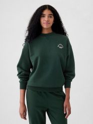 GAP Bluza w kolorze ciemnozielonym rozmiar: XXL. Zielone bluzy GAP, xxl, bez wzorów, bez kaptura. Za 114.44 zł.