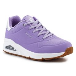 Buty Skechers Uno - Shimmer Away 155196-LIL fioletowe. Fioletowe buty treningowe bez wzorów, z materiału, bez zapięcia. Za 544.84 zł.