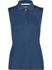 CMP Funkcyjna koszulka polo w kolorze granatowym rozmiar: 44. Niebieskie t-shirty sportowe CMP, bez wzorów, z materiału, bez ramiączek, outdoorowe. Za 61.02 zł.