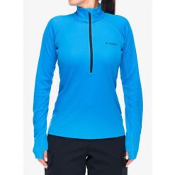 Bluza z zamkiem damska Columbia DriVenture Half Zip. Niebieskie bluzy Columbia, bez wzorów, sportowe, bez ramiączek, bez kaptura. Za 329.99 zł.