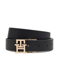 Pasek Damski Tommy Hilfiger. Czarne paski Tommy Hilfiger, bez wzorów. Za 289.99 zł.