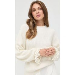 Twinset sweter z domieszką kaszmiru damski kolor beżowy. Brązowe swetry Twinset, l, bez wzorów, z kaszmiru, bez ramiączek. Za 939.99 zł.