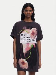 Desigual Sukienka codzienna Berlin 25SWVK20 Szary Regular Fit. Szare sukienki Desigual, na co dzień, s, bez wzorów, z bawełny, bez kołnierzyka, bez ramiączek, proste. Za 219.99 zł.