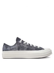 Converse Trampki Chuck 70 Suede Shimmer Ox A10379C Szary. Szare trampki Converse, bez wzorów, ze skóry, bez zapięcia. Za 449.99 zł.