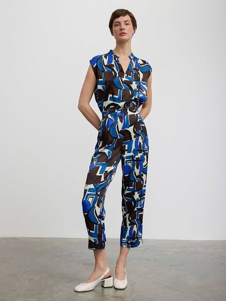 BGN Spodnie w kolorze niebiesko-brązowym rozmiar: 34. Brązowe spodnie materiałowe BGN, bez wzorów, z materiału, z podwyższonym stanem. Za 158.95 zł.