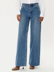 MICHAEL Michael Kors Jeansy MF49065FAU Niebieski Wide Leg. Niebieskie jeansy MICHAEL Michael Kors, bez wzorów, z bawełny. Za 599.99 zł.